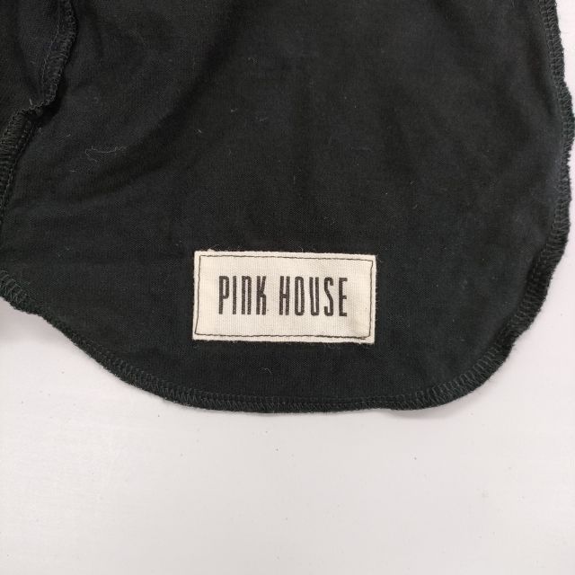 【PINK HOUSE】黒ワンピース【中古】 PINK HOUSE ギャザーワンピース カットソー ドット ワンピース