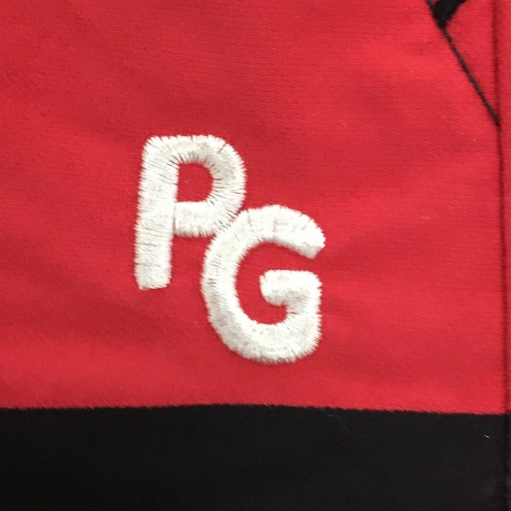 パーリーゲイツ スカート 黒×レッド ボーダー 内側ニコちゃん 色褪せ レディース  ゴルフウェア PEARLY GATES