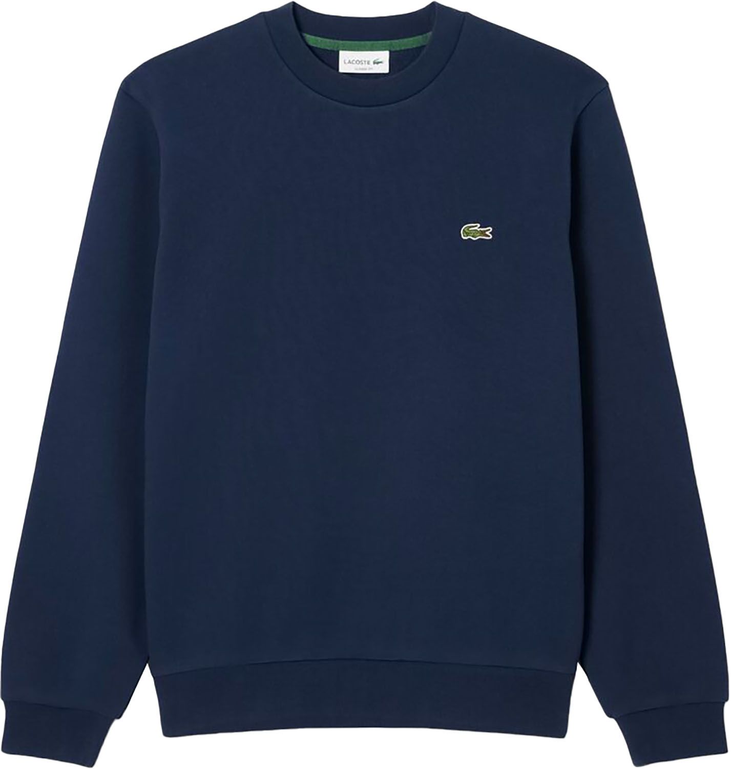 ラコステ LACOSTE エッセンシャルクルーネックスウェット シャツ トレーナー ロンT トップス メンズ 男性 大人 クルーネック デイリー 普段使い リラックス ワンポイント ロゴ 031 BLACK