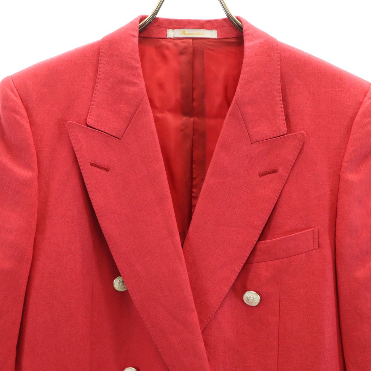 Aquascutum アクアスキュータム 90s 日本製 リネン オールド ダブル