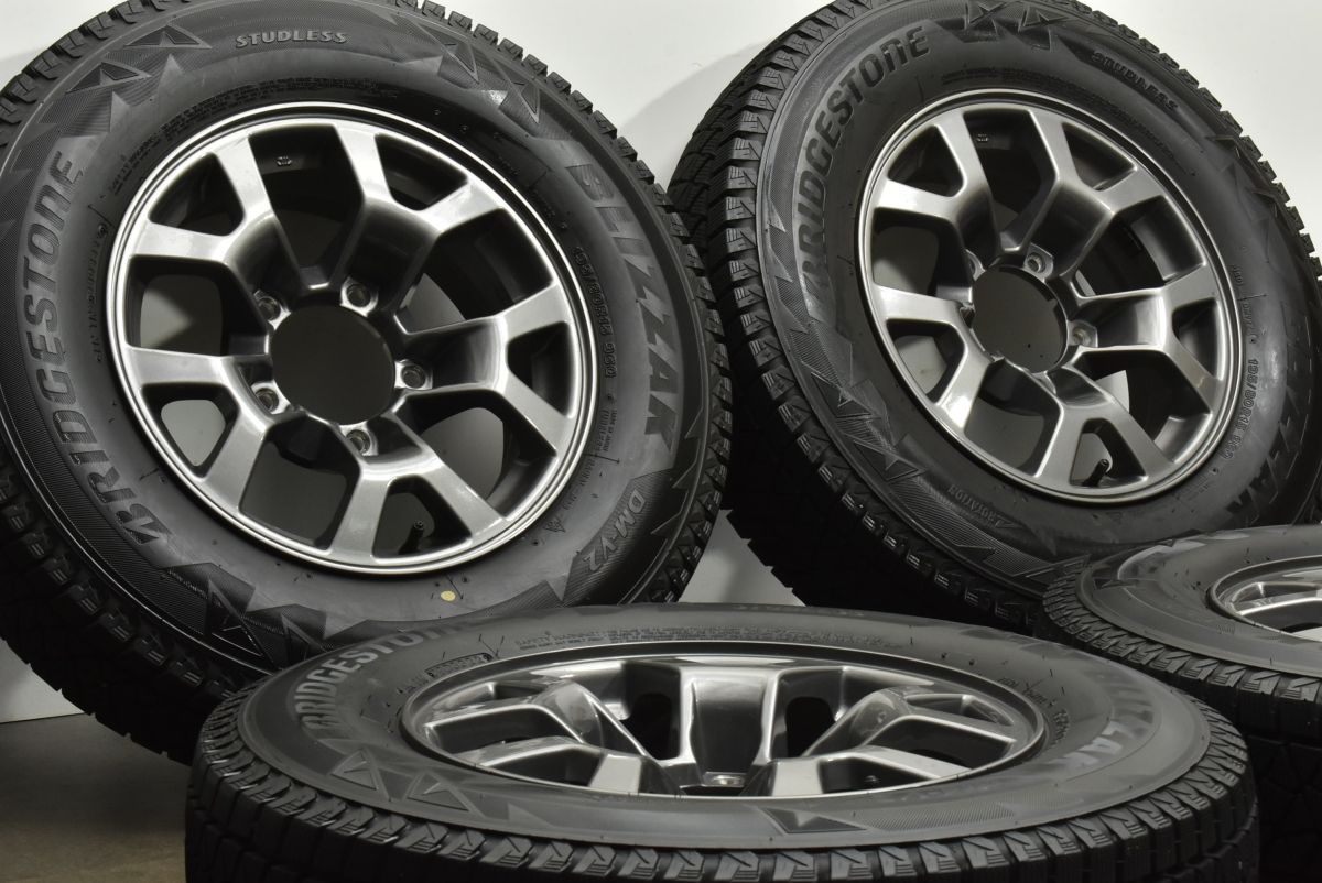 バリ溝 ジムニー シエラ ノマド 純正 15in 5.5J 5 PCD139.7 ブリヂストン ブリザック DM-V2 195 80R15 製造 4本セット