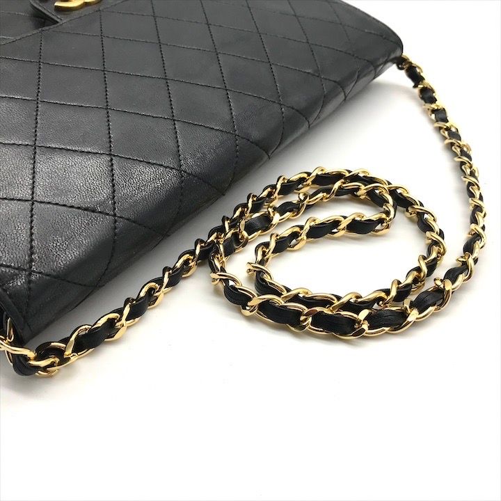 良品 CHANEL シャネル ココマーク マトラッセ ラムスキン プッシュ