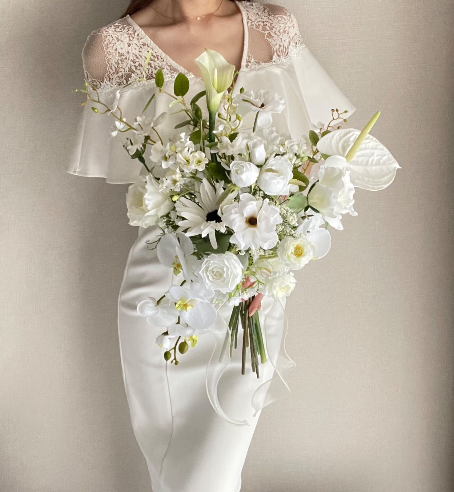 ウェディングブーケ ブートニア アーティフィシャルフラワー ブーケ