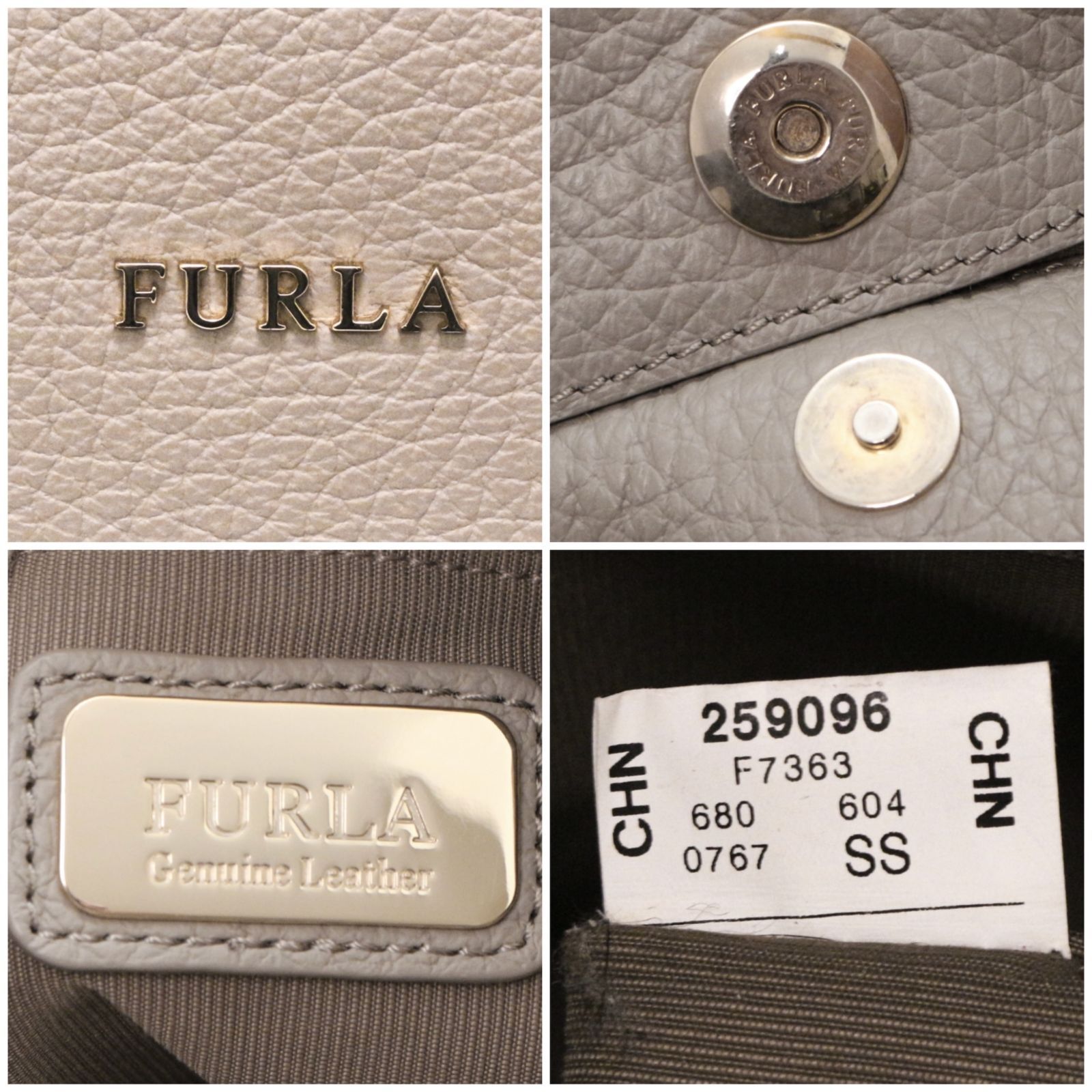 フルラ ワンショルダーバッグ ハンドバッグ シボ ラウンドシェイプ  