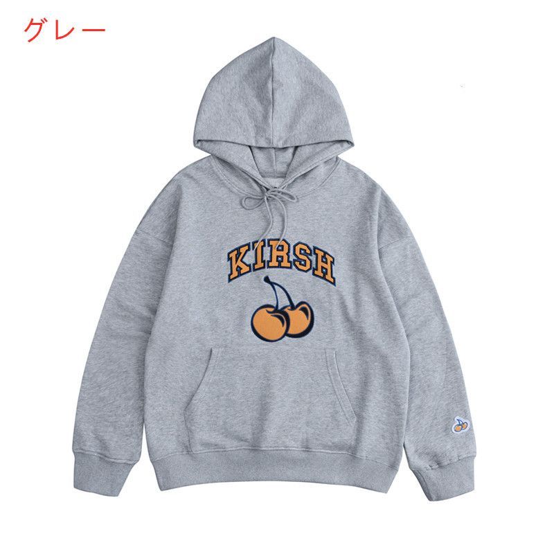 キルシー KIRSH パーカー 裏起毛なし チェリー ロゴ ARCH LOGO CHERRY HOODIE ボア 6色 韓国 ファッション 新品未使用  - メルカリ