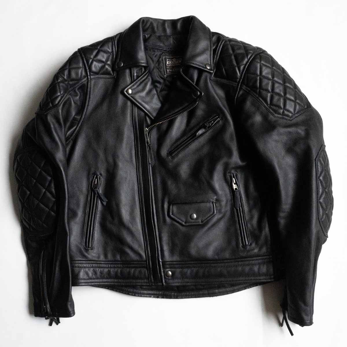 美品/ビッグサイズ】KADOYA【EVO パデット ダブルライダースジャケット