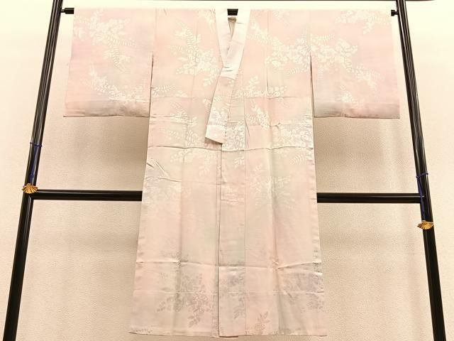 平和屋着物□長襦袢 無双仕立て エ霞草花地紋 正絹 逸品 未使用 CAAR9358ev