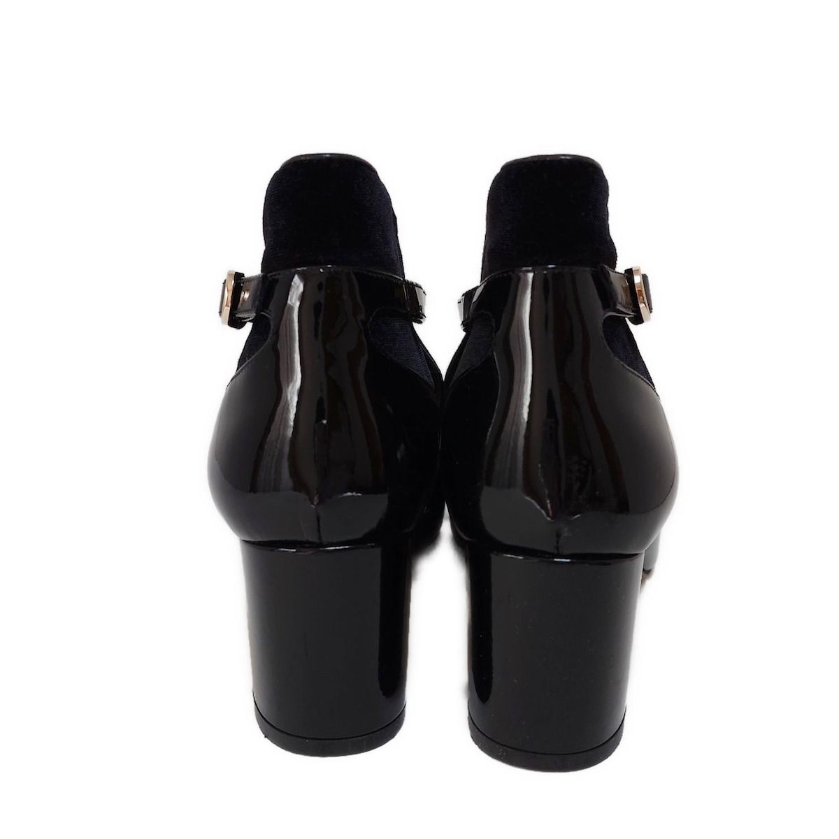 VALENTINOGARAVANI バレンチノガラバーニ ブーティ 36 レディース - 黒 レザー KIN-KAAI_COM