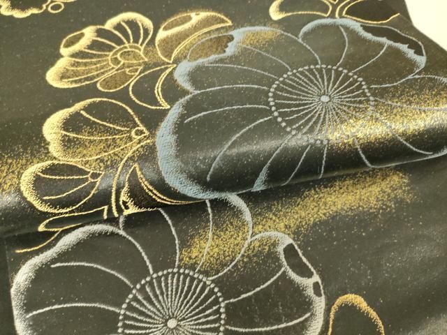 辻が花 袋帯 多色 金糸使用 六通柄 B-05 B 辻が花 金糸 キラキラ 六通 正絹 振袖・訪問着用 フォーマルな
