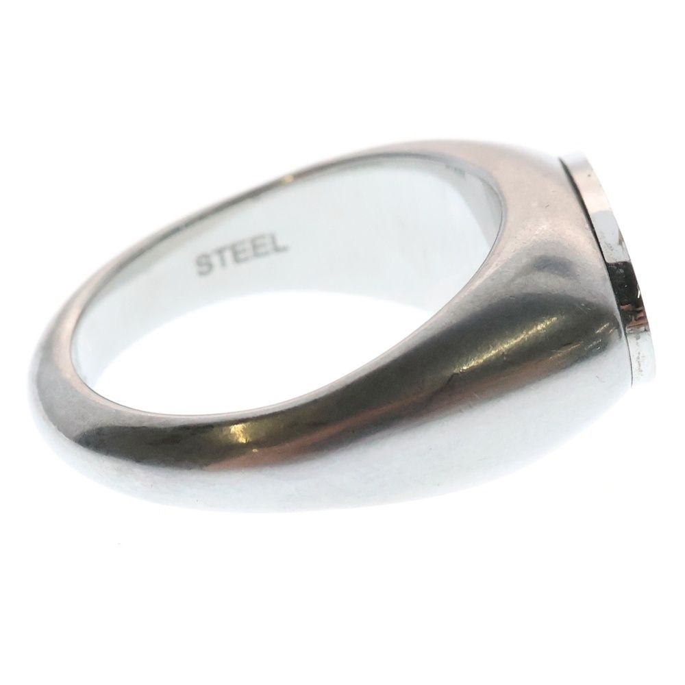 【DIESEL】ディーゼルシールド リング ステンレススチール DIESEL (ディーゼル) Stainless Steel Logo Signet Ring