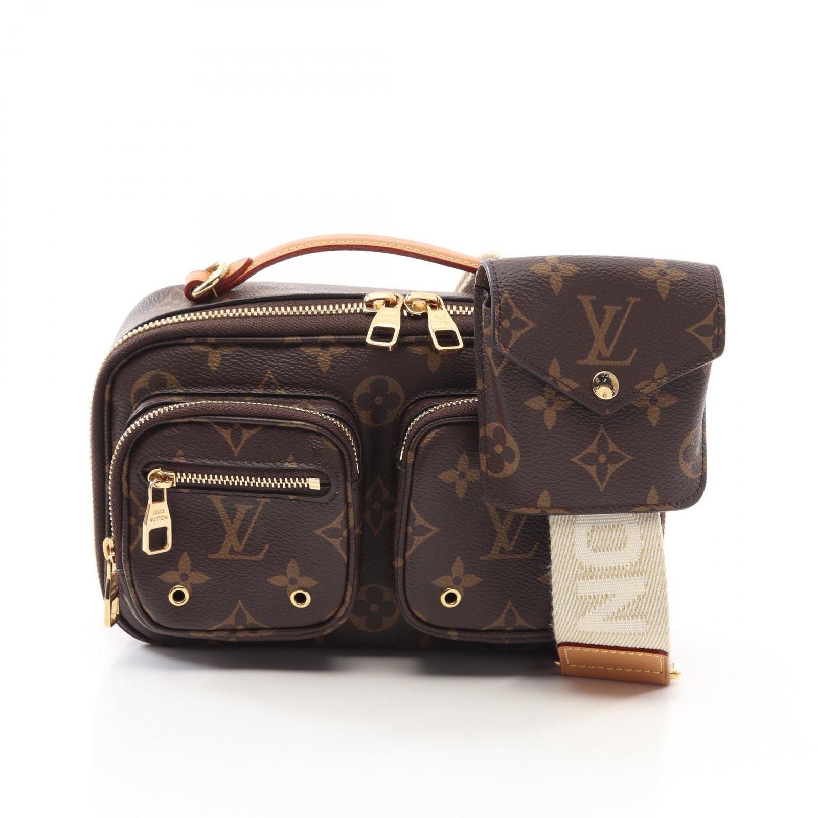 ルイ ヴィトン LOUIS VUITTON ショルダーバッグ ユーティリティ クロスボディ M80446 PVCコーティングキャンバス レザー ユーティリティ クロスボディ レディース Used A