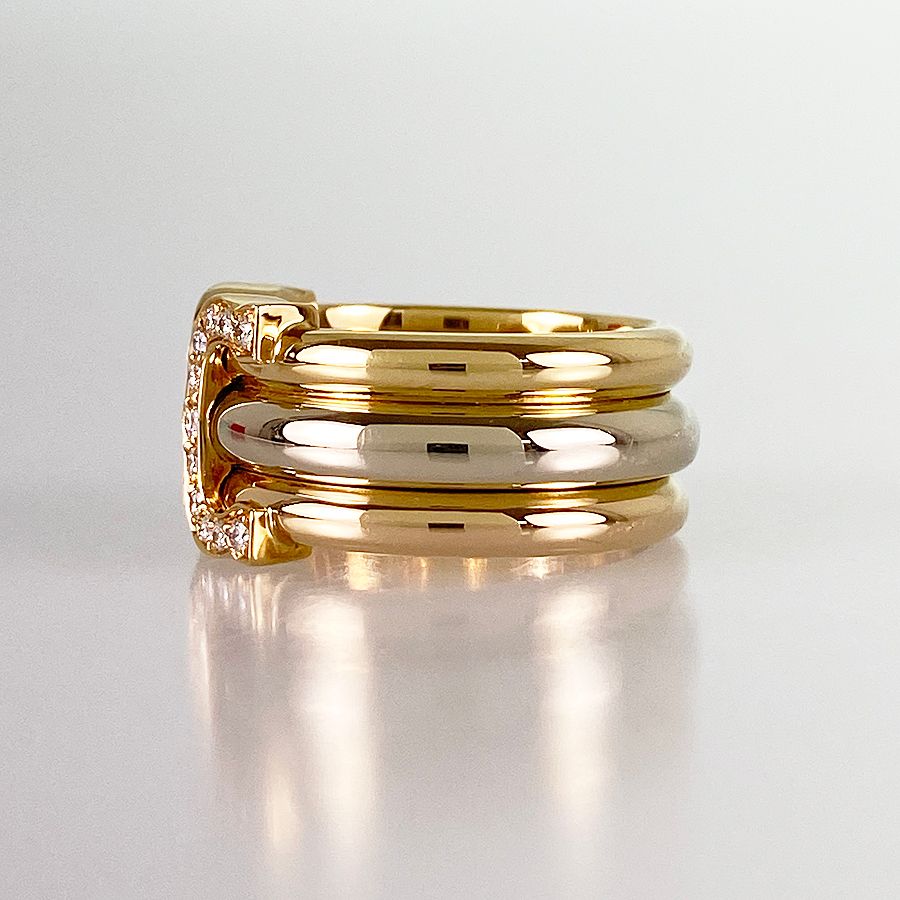 カルティエ Cartier C2リング k18WG ダイヤモンド 49号（9号） カルティエ CARTIER C2 K18YG ダイヤモンド 9号(49) リング ftj