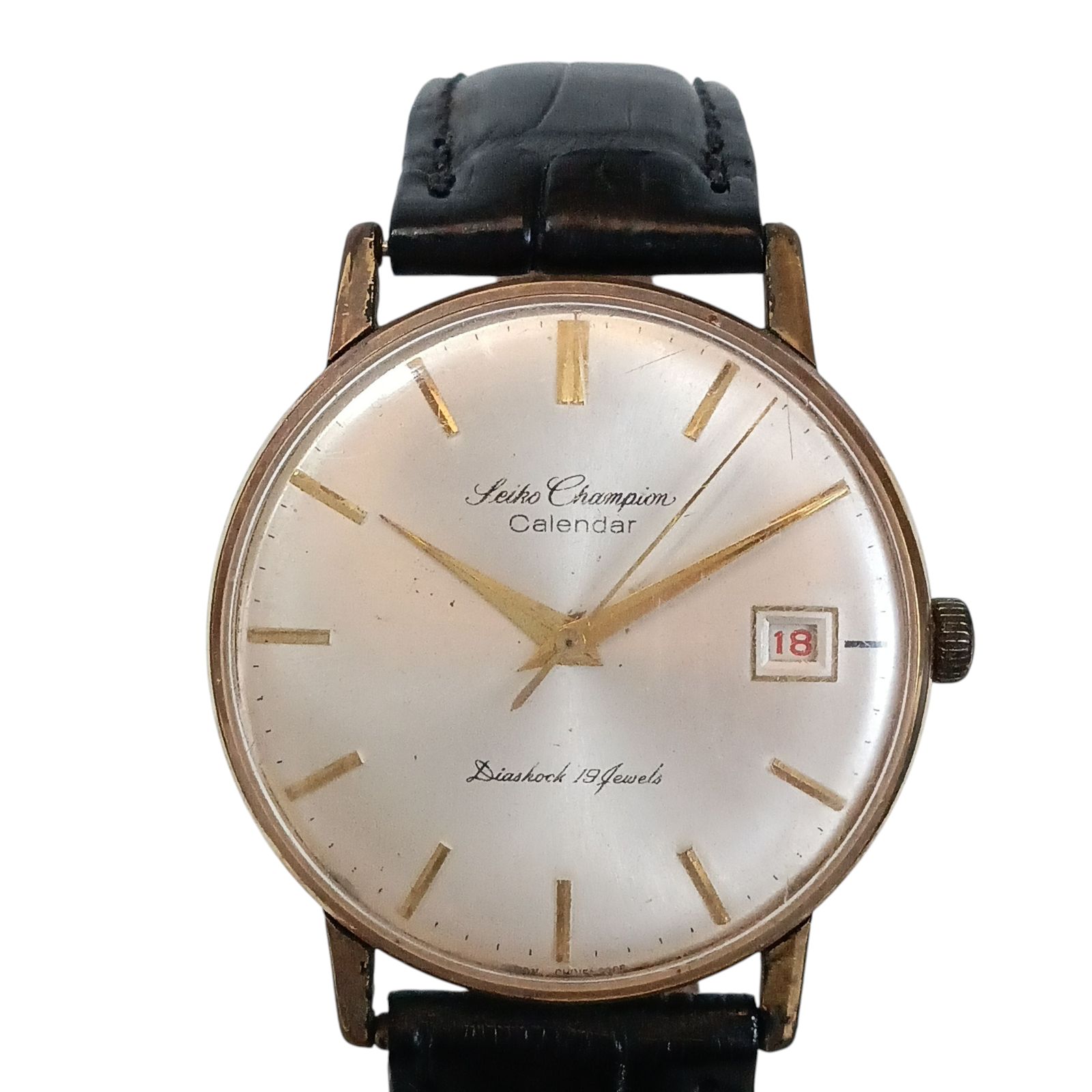 SEIKO チャンピオン 手巻き 稼働中 変わり文字盤