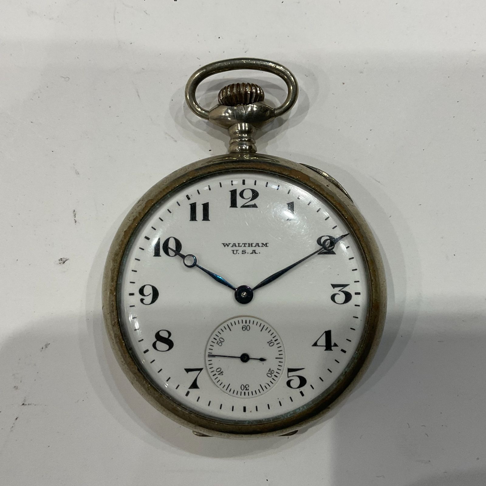 懐中時計メンズ稼働ウォルサムWaltham手巻き1924年製ダブルハンター 