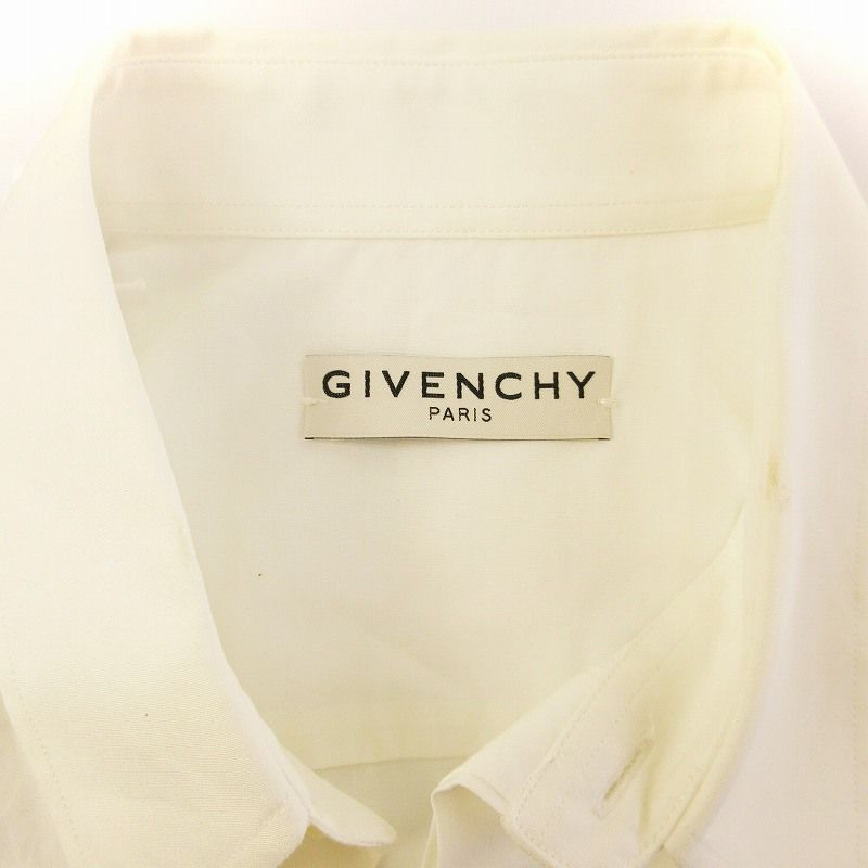 GIVENCHY カジュアル シャツ ロゴ刺繍 白 ホワイト