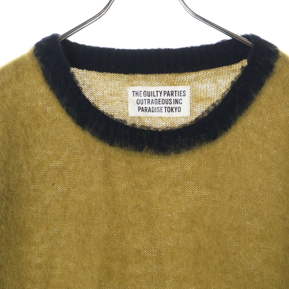 16FW WACKO MARIA ワコマリア アルパカウール アーガイル ニット WACKO MARIA (ワコマリア) 16AW バイカラー アルパカ クルー