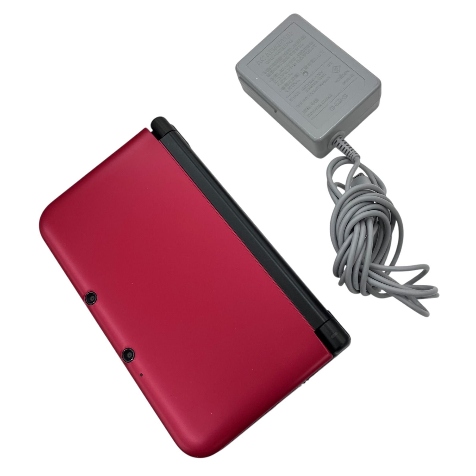 186000 充電器付き 現状品 任天堂 Nintendo3DS LL SPR-001 レッド×ブラック