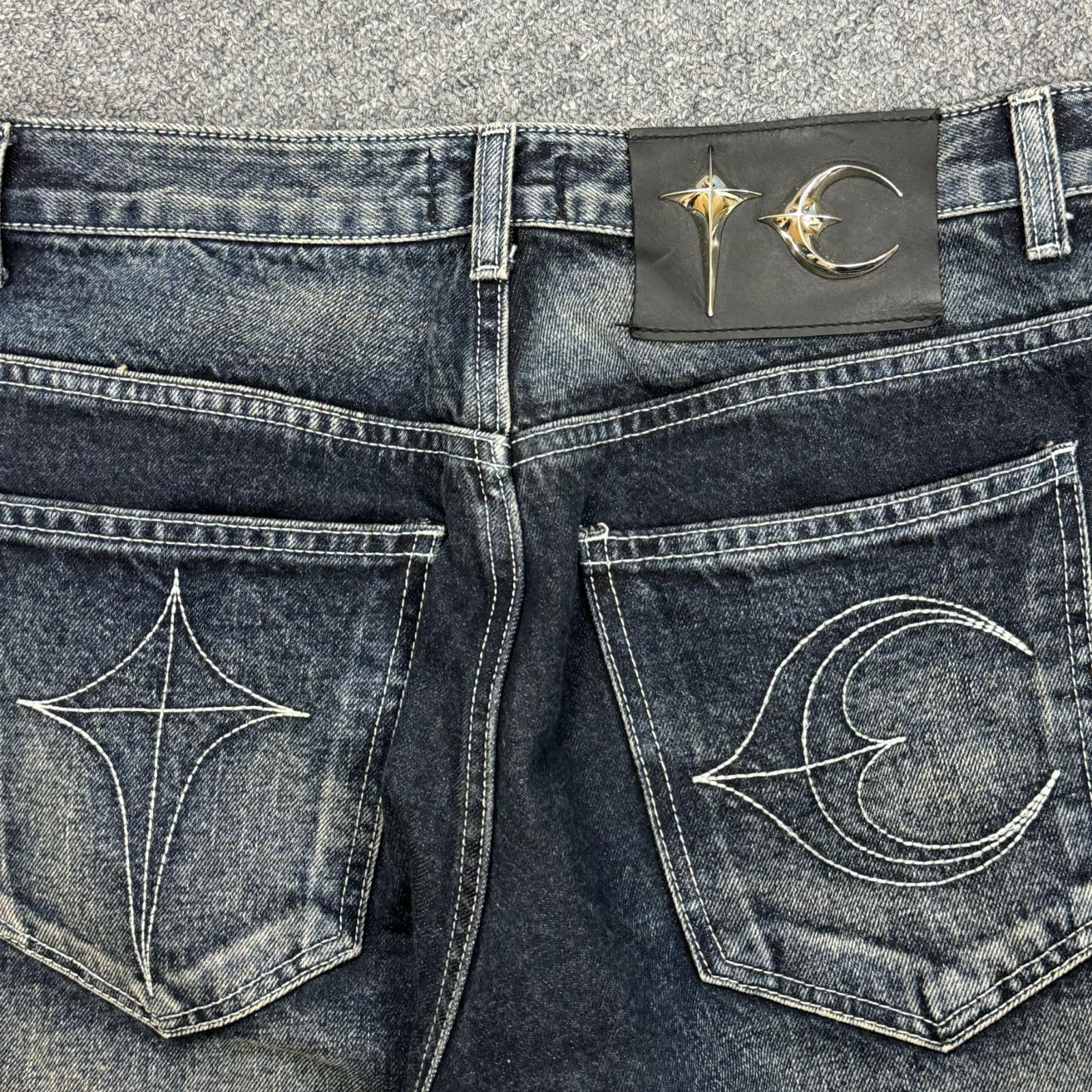 定価66000円 Thug Club TRIBAL TREE DENIM PANTS / BLK TC24PT0502-BLK 