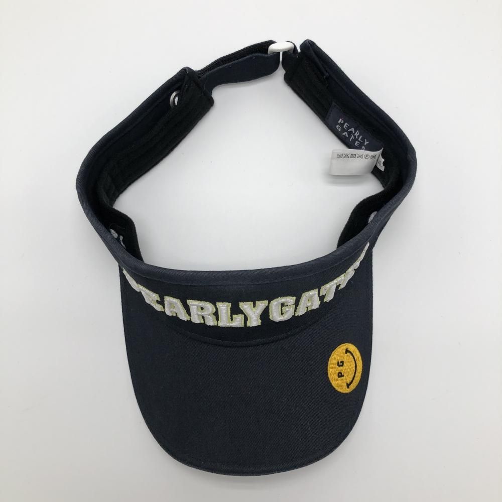 おまとめ　新品　パーリーゲイツ　サンバイザー　ニコちゃん　ネイビー　フリーサイズ PEARLY GATES パーリーゲイツ サンバイザー ネイビー×白 30周年