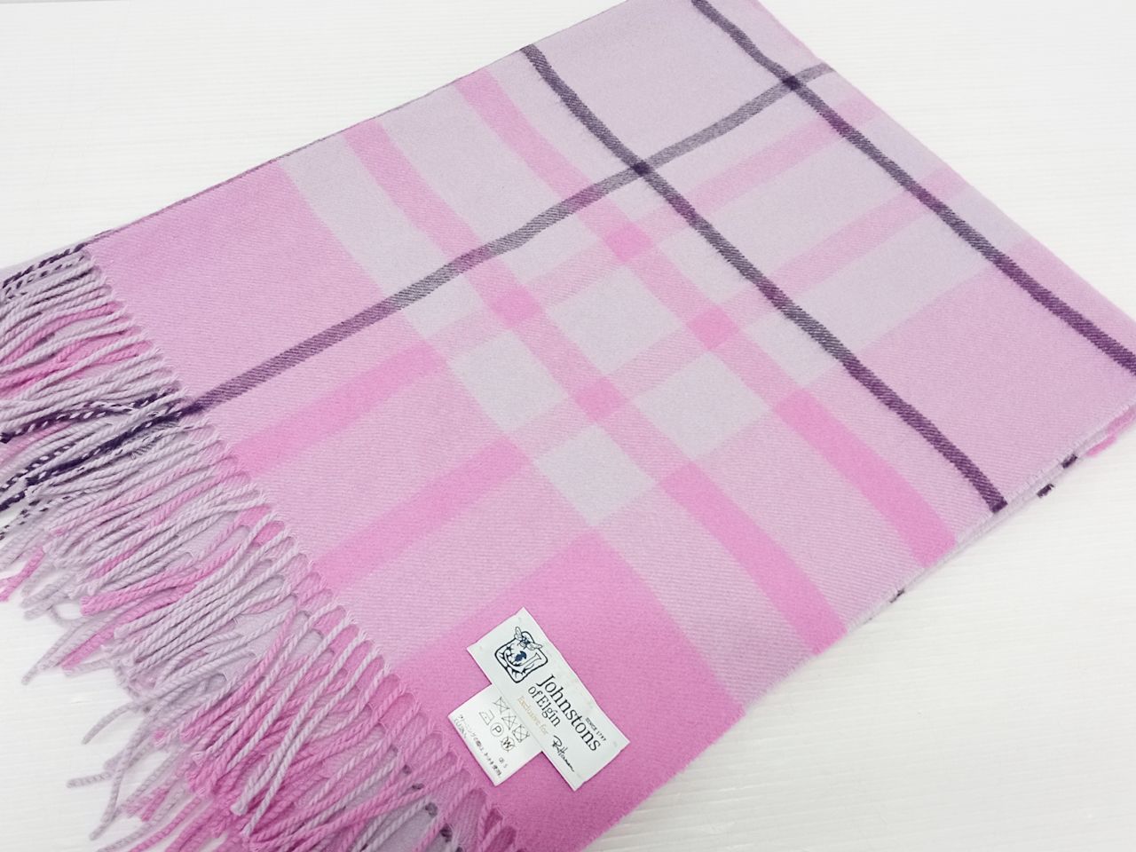 Johnstons ジョンストンズ カシミヤ マフラー ピンク ロンハーマン別注