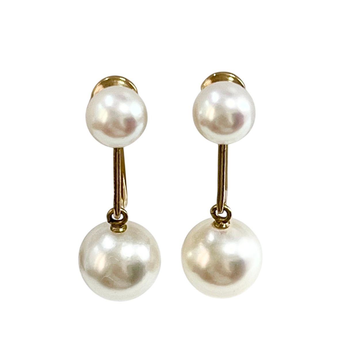 MIKIMOTO ミキモト イヤリング K14 パール 7ｍｍ 5mm ゴールド ゴールド