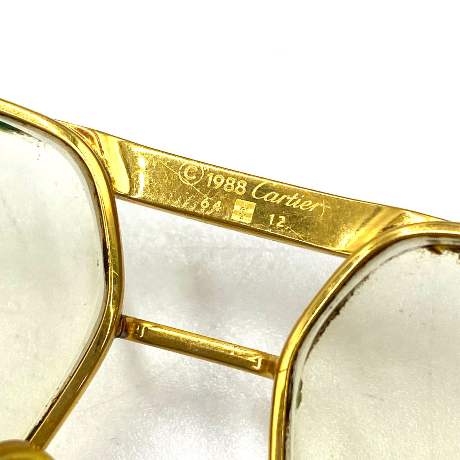 希少 Cartier カルティエ めがね メガネ 眼鏡 メガネフレーム ゴールド 