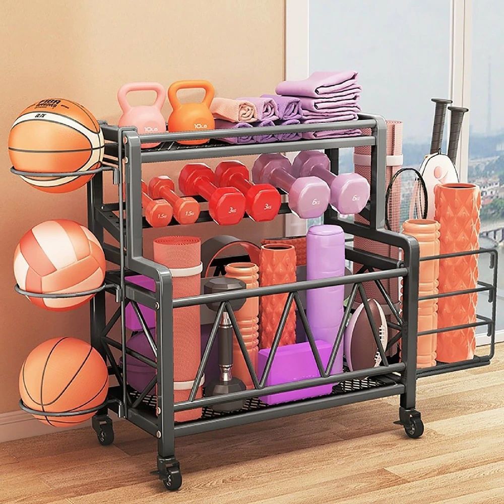 オールインワンワークアウト機器収納 ヨガマット収納ラッ