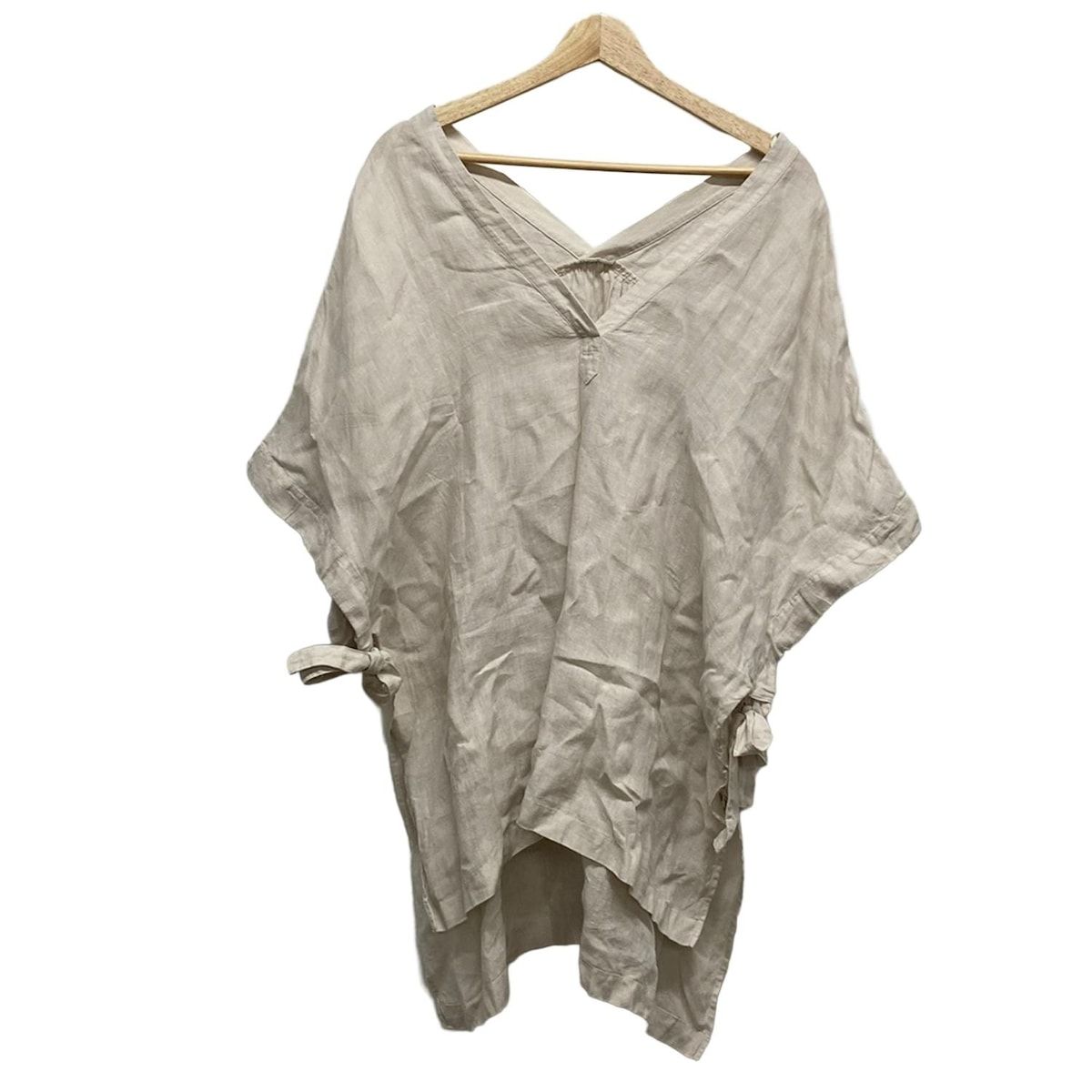 23区 ニジュウサンク チュニック サイズ38 M レディース - ベージュ Vネック 半袖 MY STANDARD