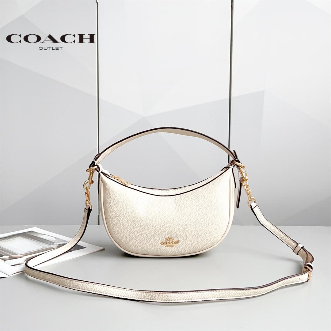 COACH Mira コーチ アリア ショルダーバッグ ポシェット  シグネチャー2WAY 腋下用  レディースアウトレット品  チョーク CO996