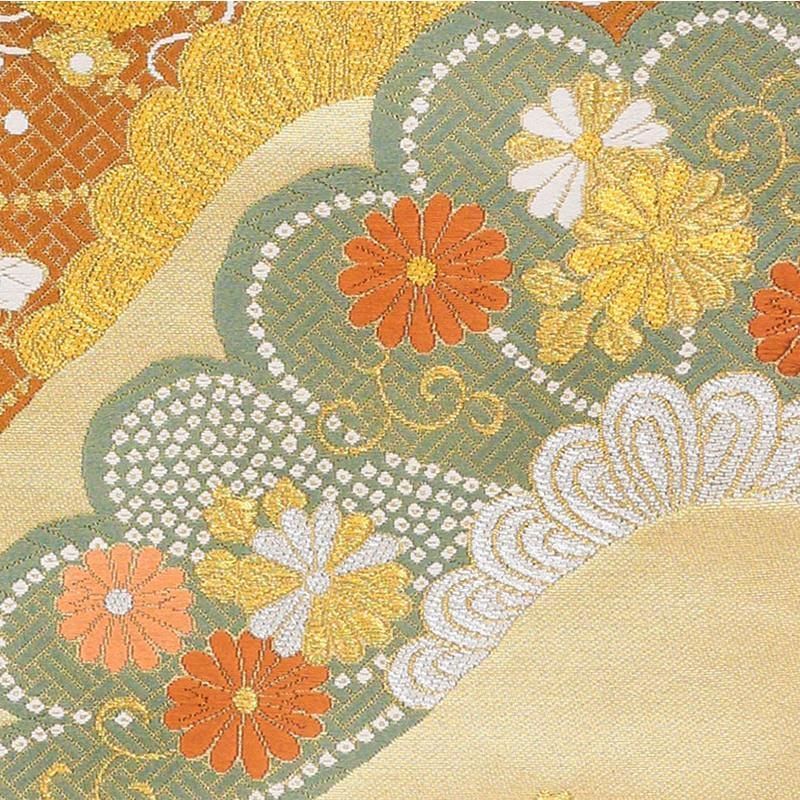 平和屋着物○豪華振袖 鬘帯花文 正絹 逸品 AABC4934zg 平和屋着物