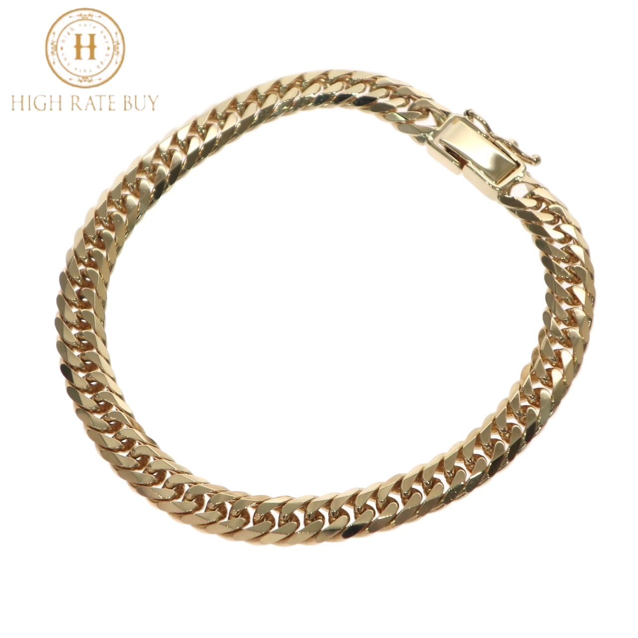 新品】 喜平ブレスレット K18 18金 750 6面ダブル 20.3g 18cm 5.9mm  