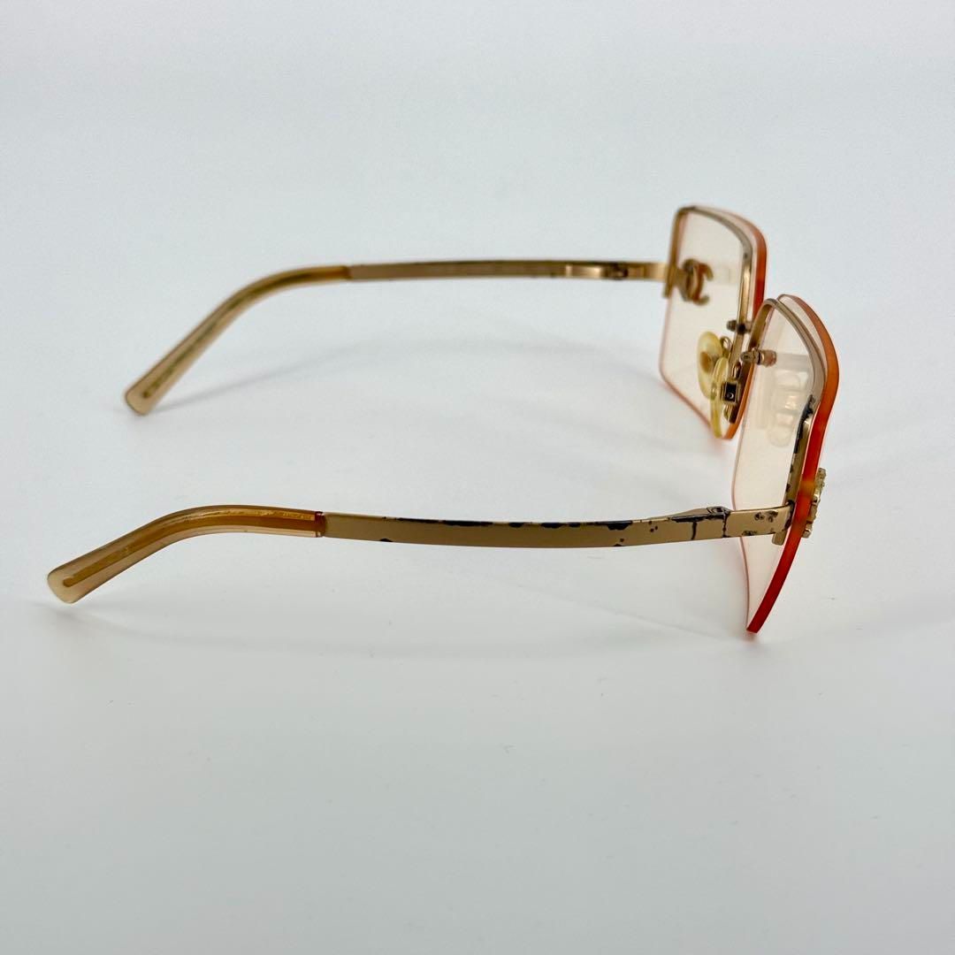 CHANEL サングラス 4092-B リムレス ココマーク ラインストーン