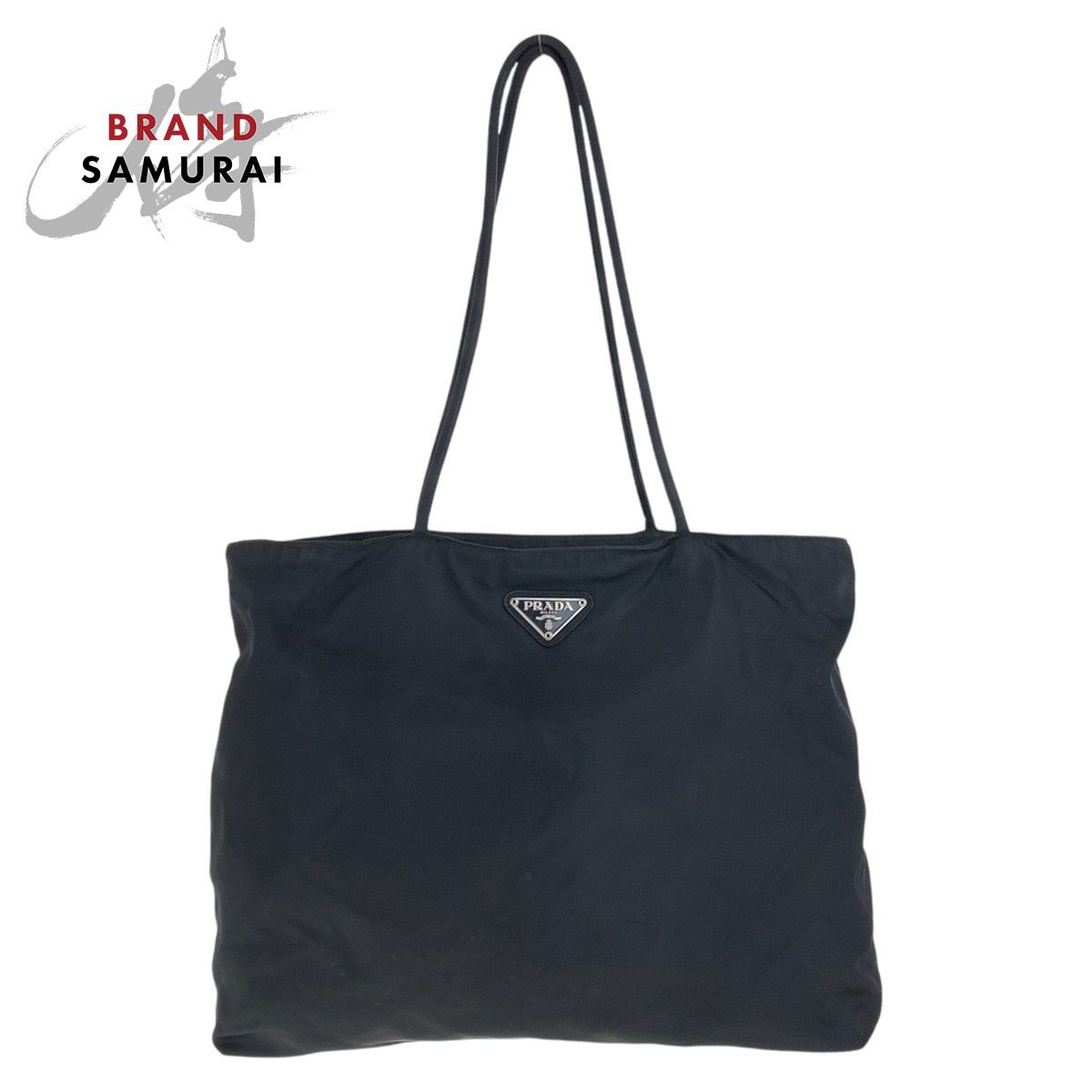 PRADA トートバッグ テスートナイロン レザー 三角プレート
