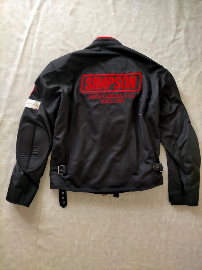 SIMPSON ライダースジャケット プロテクター入り LL - メルカリ