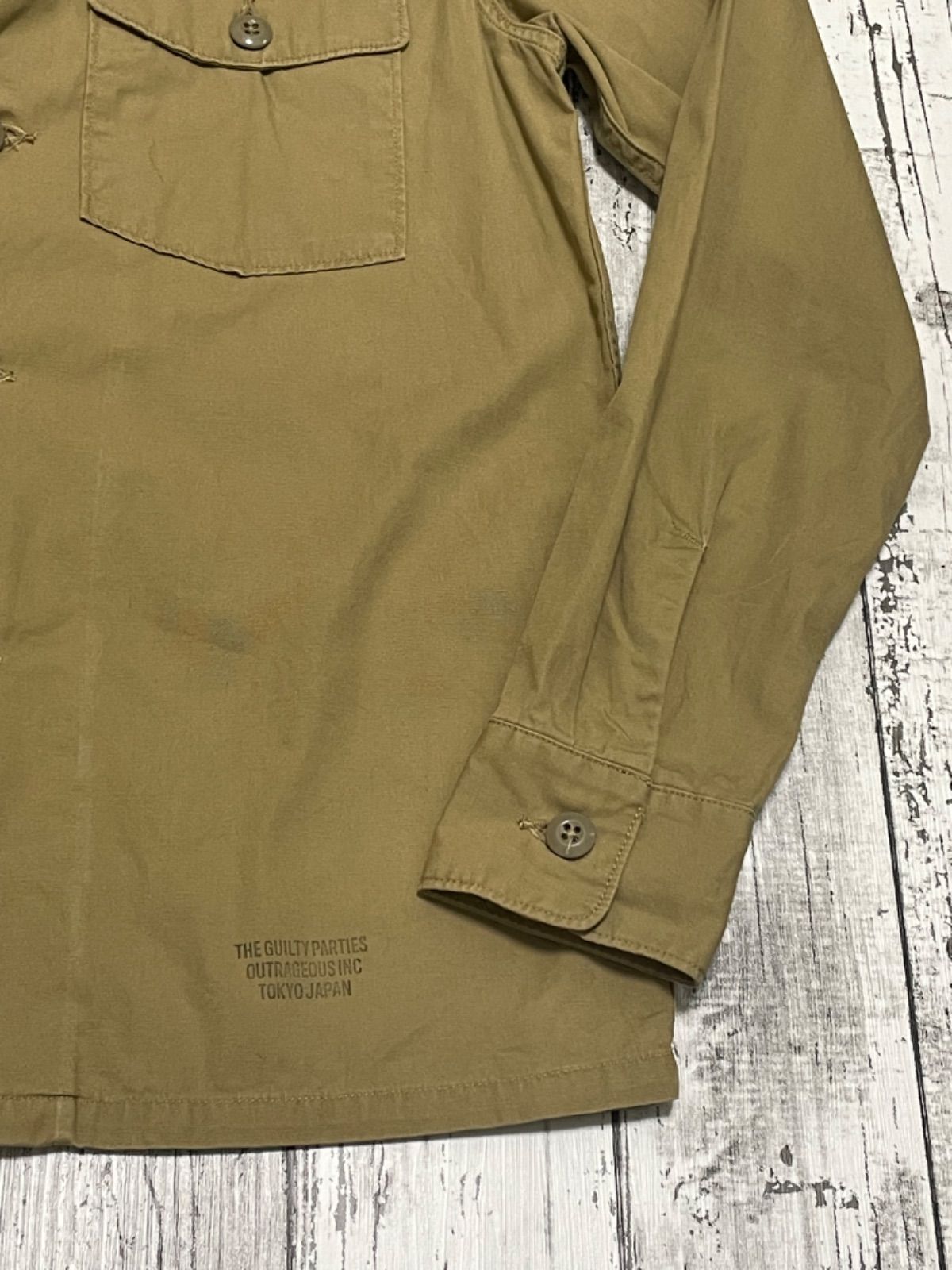 WACKO MARIA ワコマリア 長袖シャツ ミリタリーシャツ ワークシャツ M