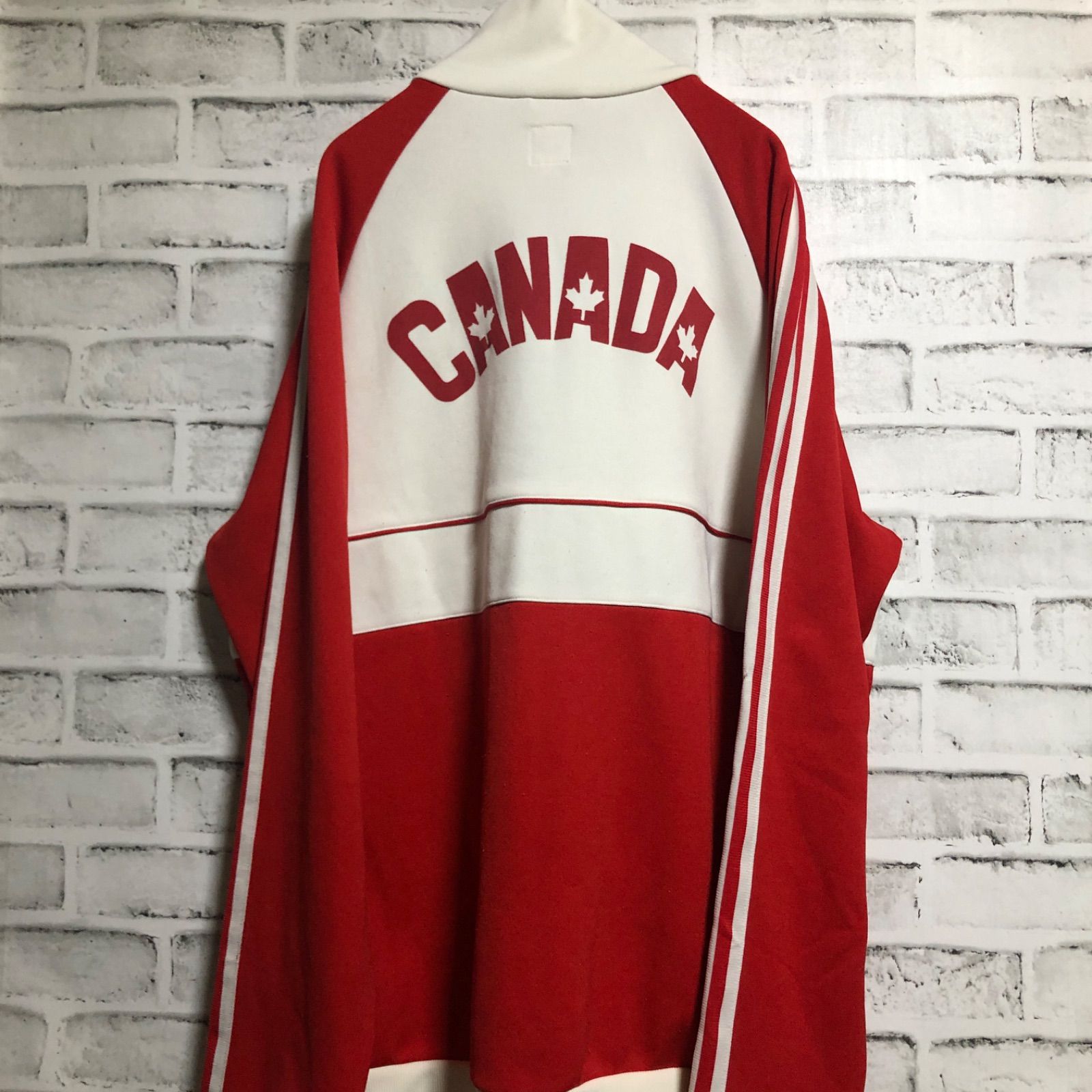 レア🇨🇦 90s adidas トラックジャケット L 刺繍ロゴ CANADA 