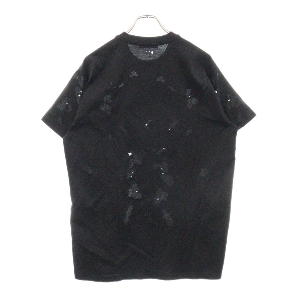 GIVENCHY (ジバンシィ) デストロイ ダメージ加工半袖Tシャツ ブラック 
