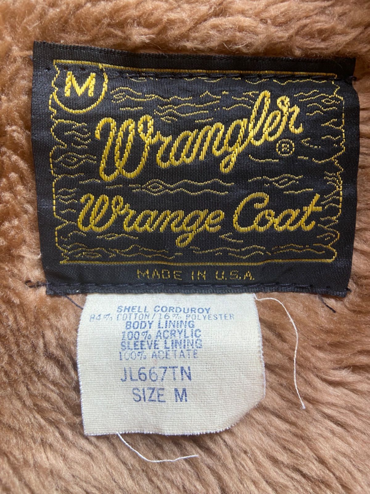 「wrangler coat」 70's コーデュロイ ランチコート