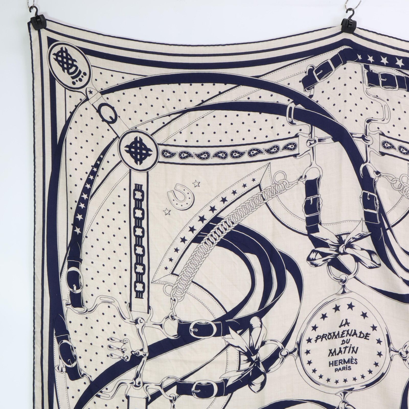 HERMES エルメス カレ140 ジェアン カシミヤ シルク 朝の散歩 La