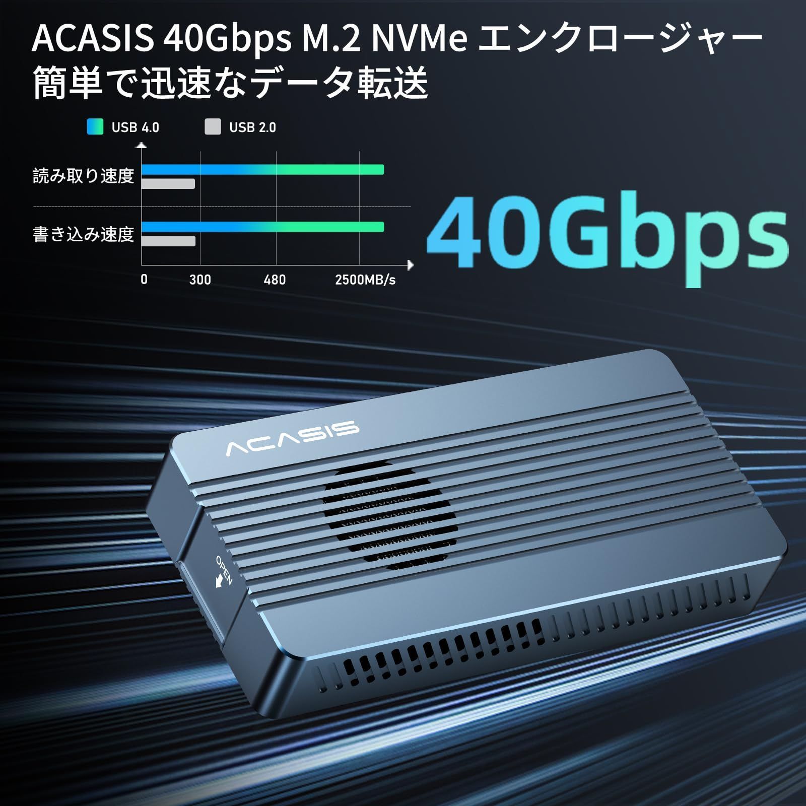 M.2SSD外付けケースUSB4.0