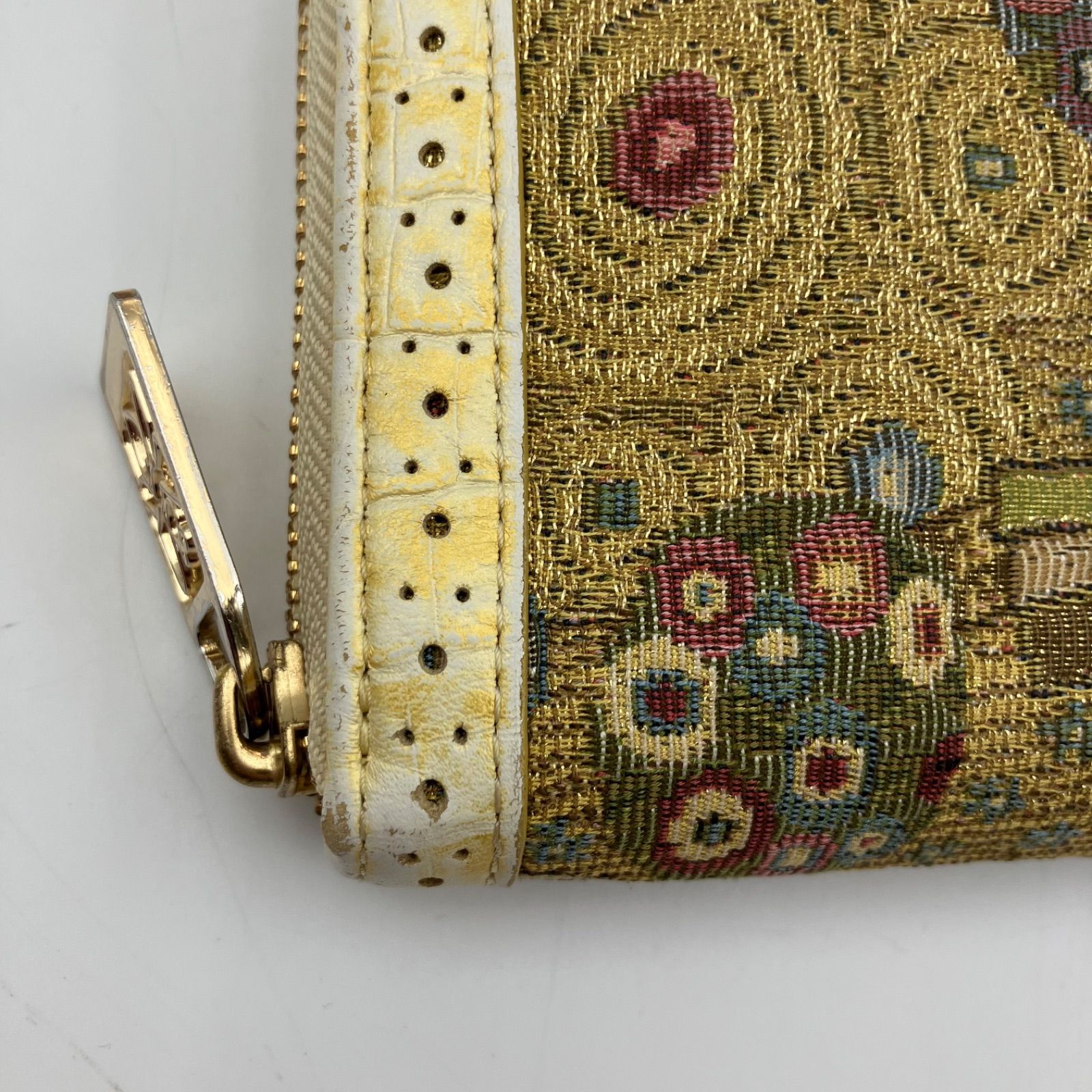 新品】シンクビー 長財布 ゴールデンクリムト クロコ型押し レザー キャンバス ゴールデンクリムト L型長財布 Think Bee! 公式 | Think Bee