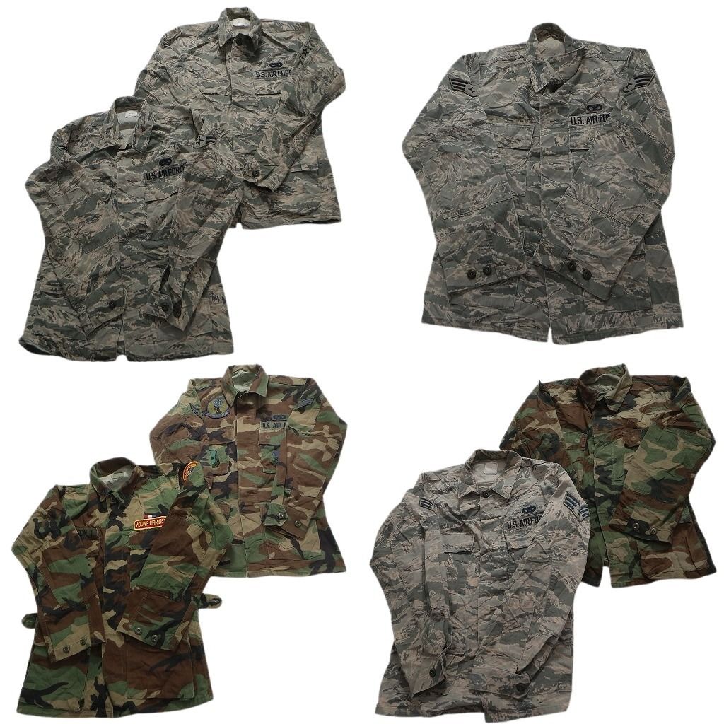 古着卸 まとめ売り 米軍実物 フィールドジャケット カモ柄 ミリタリー 7枚セット (メンズ XS /34 ) デジタルタイガー 中古 古着 MY6199