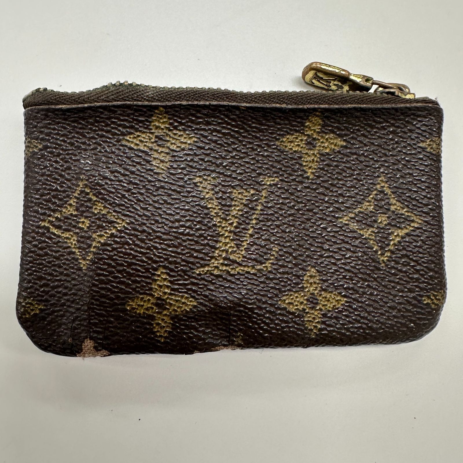 ルイヴィトン モノグラム ポシェットクレ カードキーケース ※ファスナー硬い【B24090444】#4