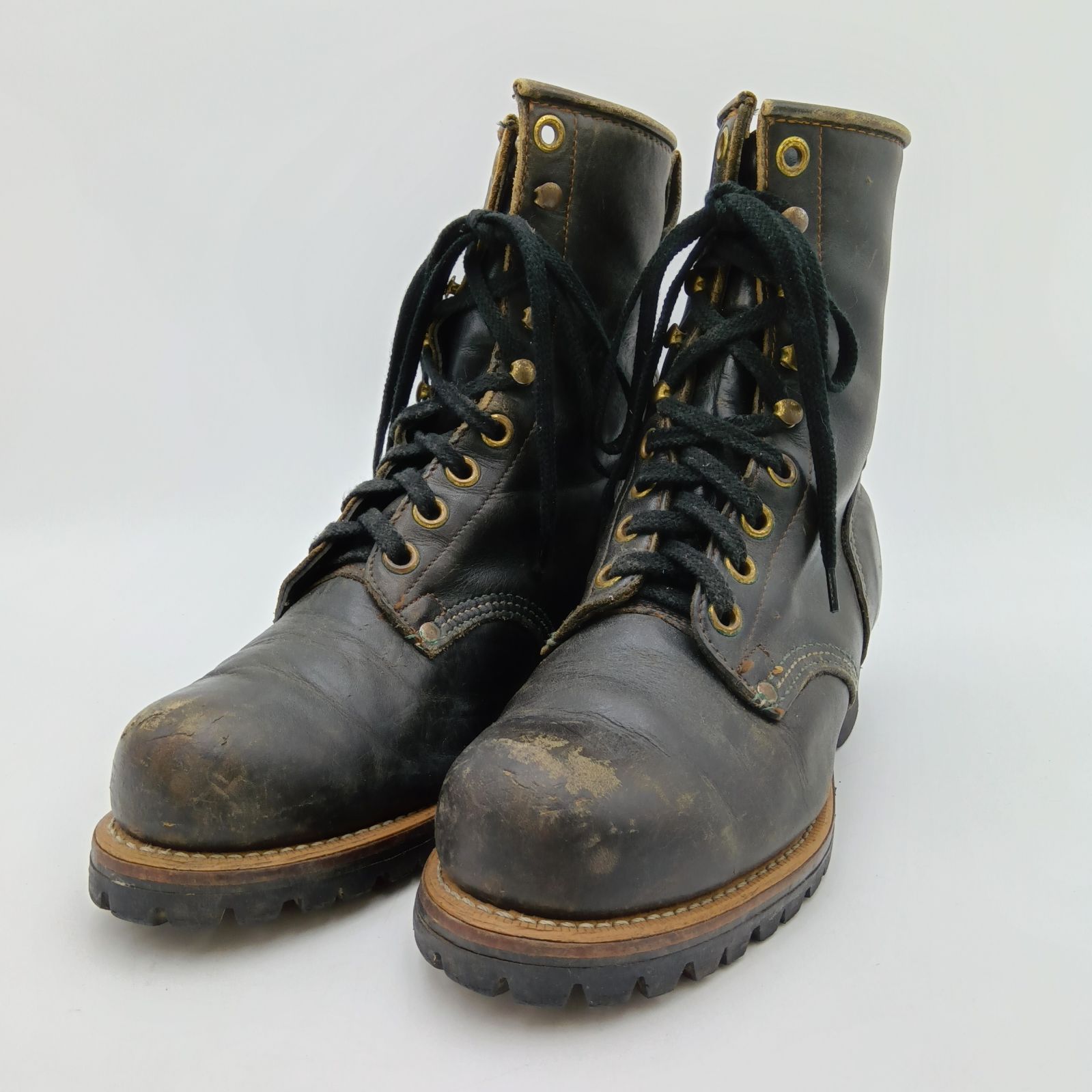 ブランド不明 2218 本格レザーブーツ ブラック メンズ G-10-1