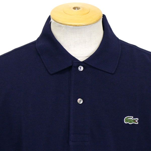 LACOSTE ネイビー ポロシャツ L1312AL-166 LACOSTE (ラコステ) L1312AL BASIC POLO ベーシック ロング