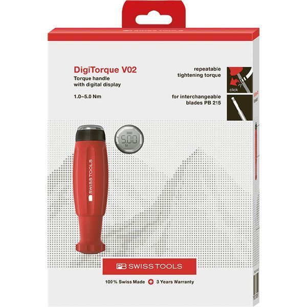 PB SWISS TOOLS ピービースイスツールズ デジタルトルクハンドルV02 トルク調整範囲 Nm 1.0-5.0 9320.A1.0-5.0JCBB