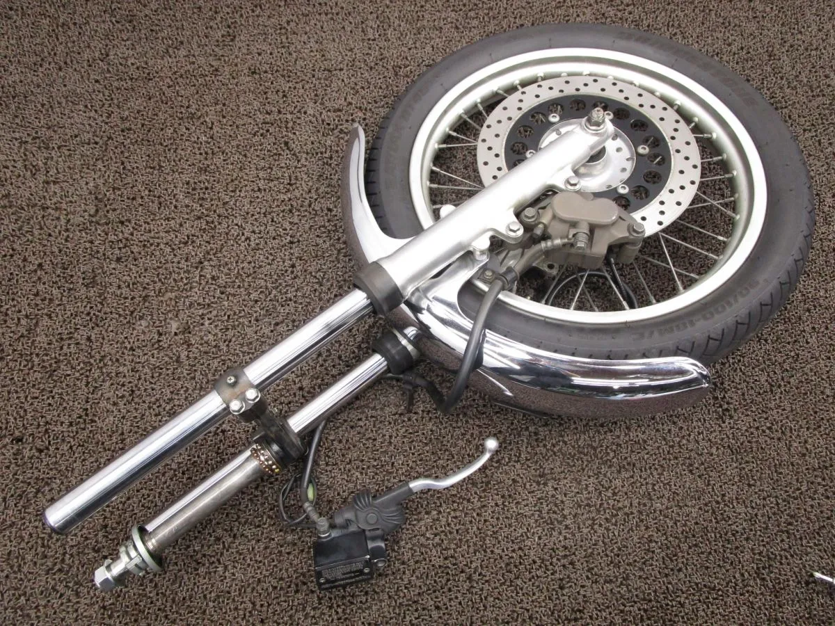 SR400 RH03J フロントフォーク　フォークブーツ付き SR400 RH03J フロントフォークフォークブーツ付き