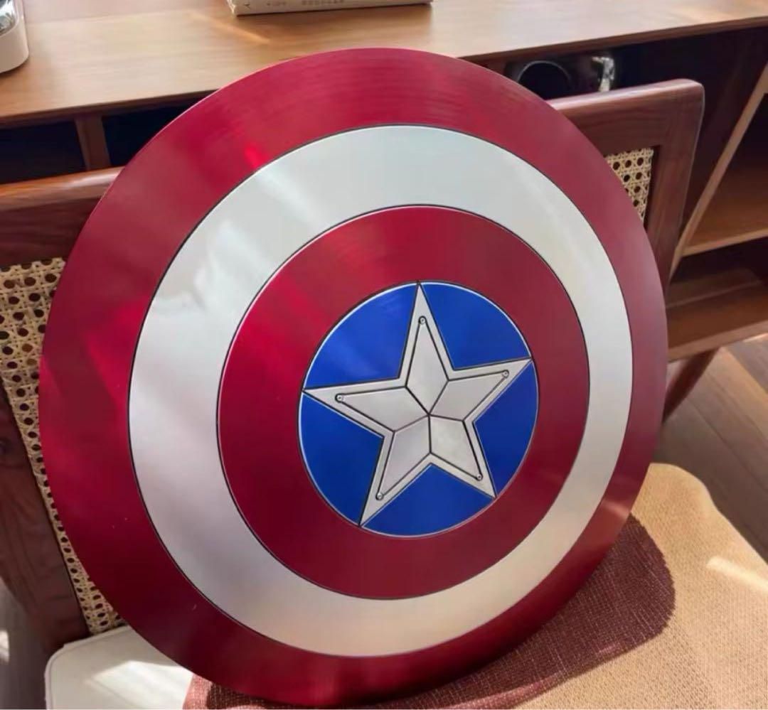 キャプテン アメリカ シールド 1|1サイズ 57cm スチール製レプリカ ディテール再現 コスプレ イベント 撮影用小道具 丈夫な造り kkkjkk