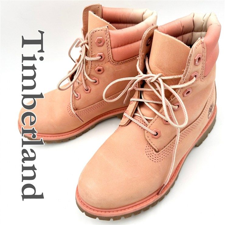 激 Timberland ワークブーツ 防水 レースアップ ピンク 1721T