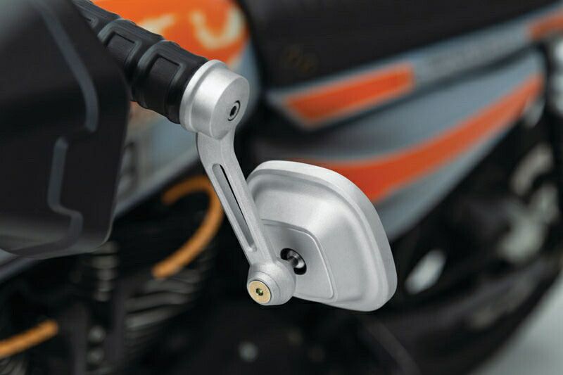 専用　3個 DILLINGER バーエンドミラー：シルバー